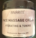 Anariti (Анарити) Массажный крем для лица с увлажняющим и тонизирующим эффектом (Hydrating and toning face massage cream), 400 мл 