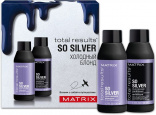 Matrix (Матрикс) Набор трэвел форматов для нейтрализации желтизны у блондинок Соу Сильвер (So silver), 50+50 мл.