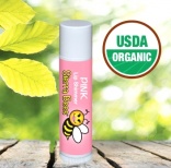 Sierra Bees (Сиерра Биз) Бальзам для губ оттеночный розовый органик, 4 г.