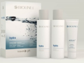 Bioline (Биолайн) Дорожный набор для очищения и увлажнения кожи лица, шеи и декольте (Travel Gift kit Hydra)