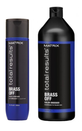 Matrix (Матрикс) Кондиционер Брасс Офф для глубокого питания холодных блонд «Холодный Блонд» (Brass Off Color Obsessed Conditioner), 300/1000 мл.